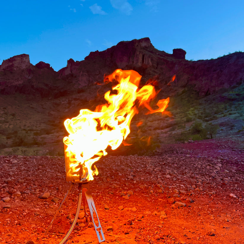 Tripod Torch Kit — Burn Ban Compliant Portable Campfire | Made in USA